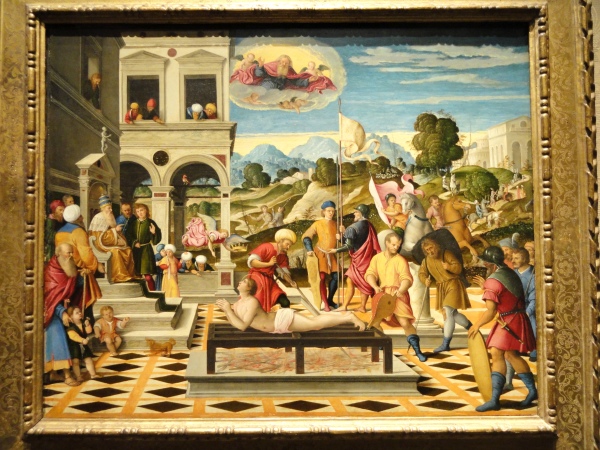 Martyrdom of Saint Lawrence, Girolamo da Santacroce, Venice, 1550-1555 - Nelson-Atkins Museum of Art photo by Daderot from Wikimedia Commons