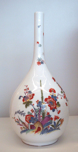 Meisen vase circa 1730 photographed at Musee des Arts Decoratifs, Paris by  Johann Gregorius Höroldt from Wikimedia.org by Creative Commons license