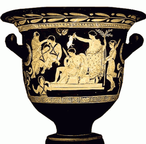 Shrine of Apollo Bell shaped Krater Musee du Louvre